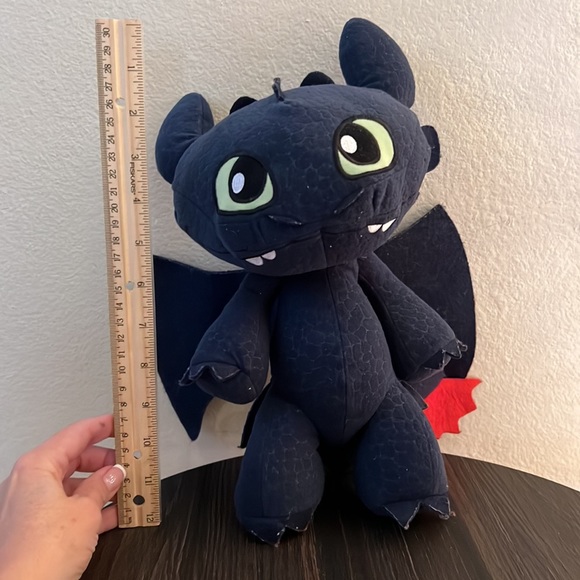 ❤️3/$25 Rare 12” Plush Toothless from How to Train you Dragon Night Fury - Picture 4 of 11